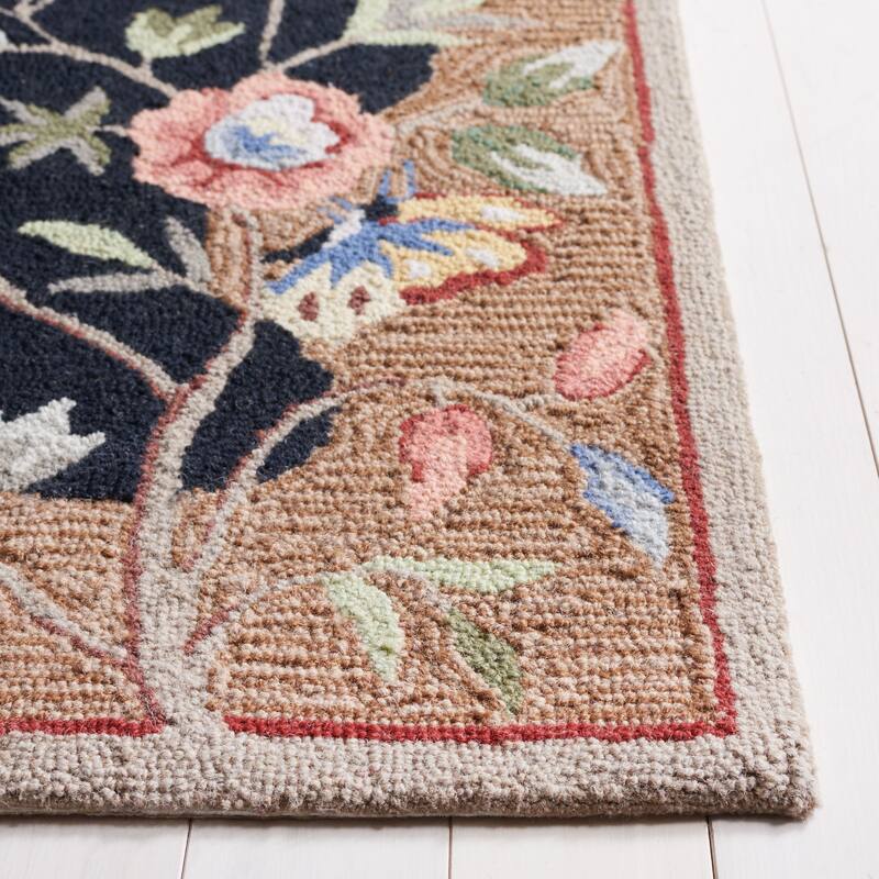 SAFAVIEH Handmade Chelsea Klazien Floral Wool Rug