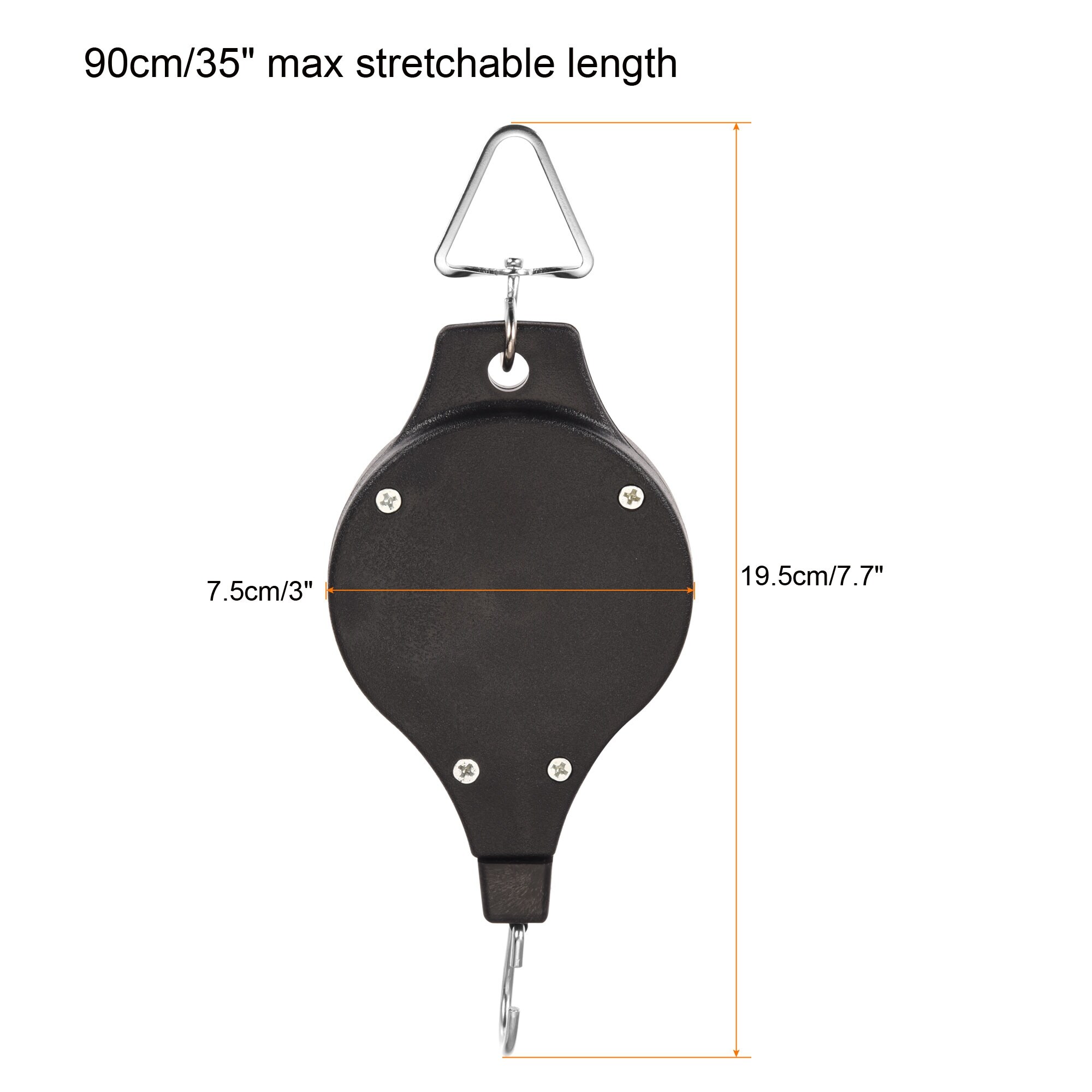 Retractable Plant Pulley Plant Hanger for Hanging Flower Basket 2pcs -  Black - Bed Bath & Beyond - 35515978