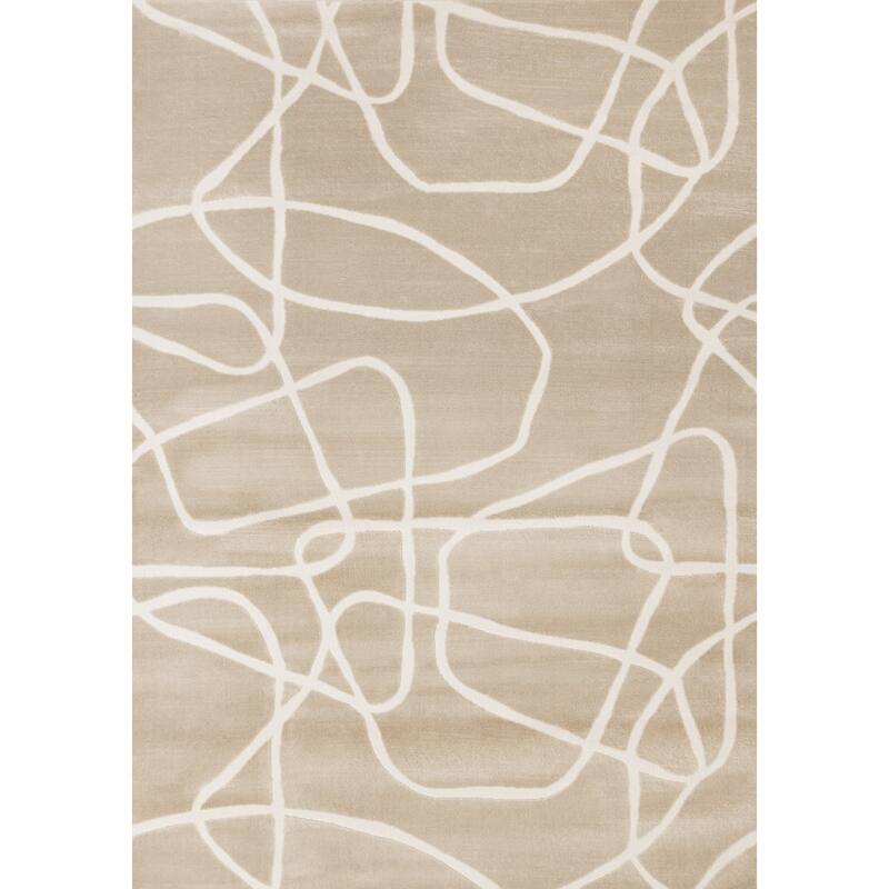 HomeRoots Abstract Modern Rectangle Area Rug - 5' X 8'