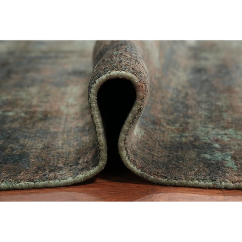 Hand Knotted Oriental Viscose Silk Carpet Modern All-Over Multi-Colored Abstract Area Rug - 7' 9'' X 5' 6''