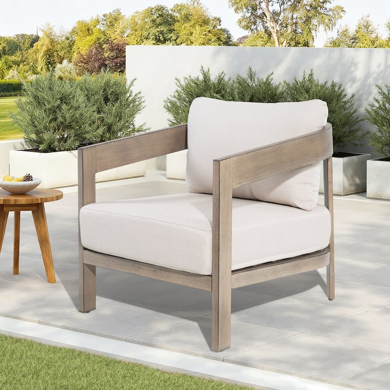 Patio Aluminum Sofa Set With Olefin Cushions - Club Chair