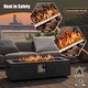preview thumbnail 7 of 7, 42.5 Inch 50000 BTU Fire Pit Table Set with Stainless Steel Burner - 42.5" x 17.5" x 13" (L x W x H)