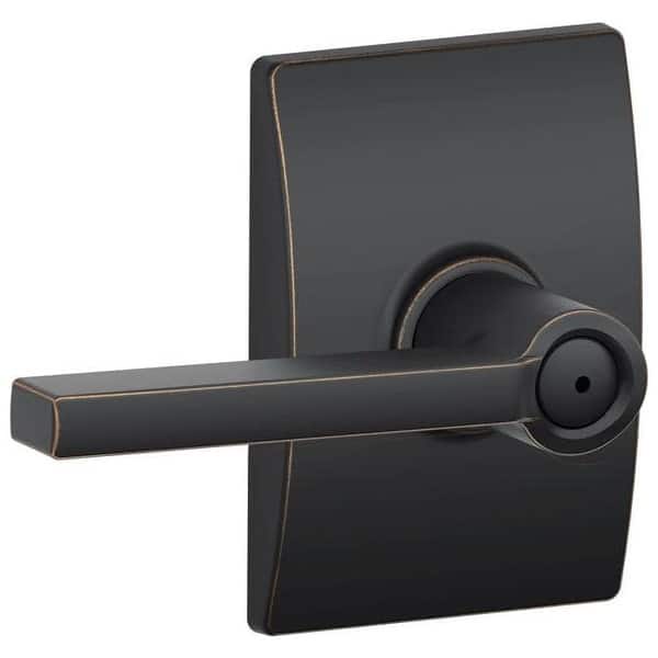 Schlage Latitude Passage Door Lever – Matte Black, F10 LAT 622, Hall/Closet