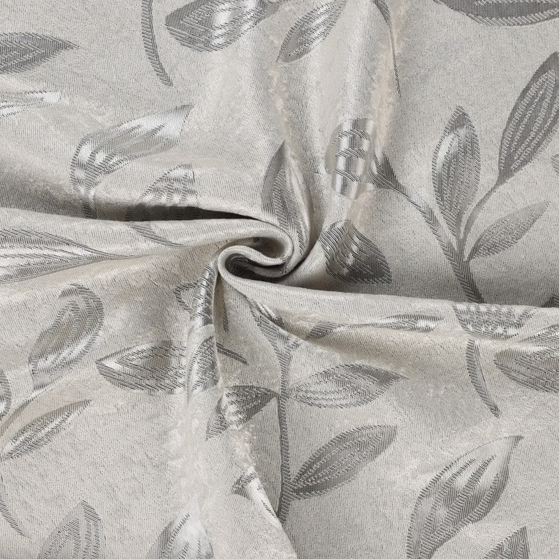 Superior Leaves Machine Washable Room Darkening Curtains with Back Tabs, Set of 2