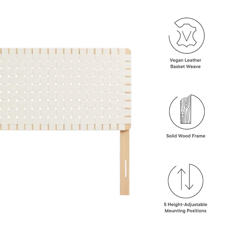 Sparta Twin/Full/Queen/King Vegan Leather Weave Headboard