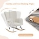 preview thumbnail 13 of 20, Javlergo Teddy Fabric Rocking Chair, Upholstered Nursery Glider Rocker with High Backrest & Side Pocket