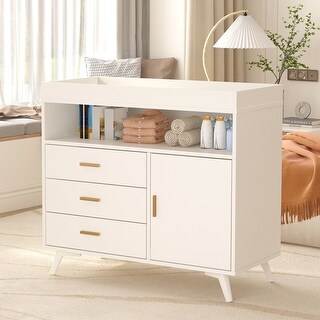 3-Drawer Baby Changing Table with Removable Changing pad