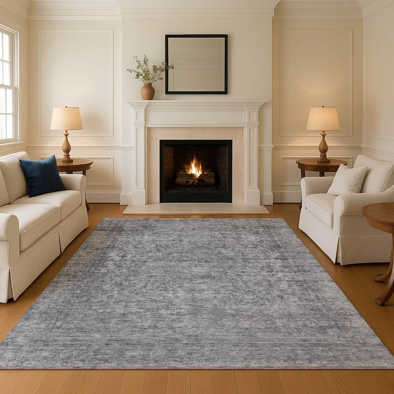 Premium Washable Super Soft Vintage Traditional Mayfield Rug - Gray - 5' x 7'6"