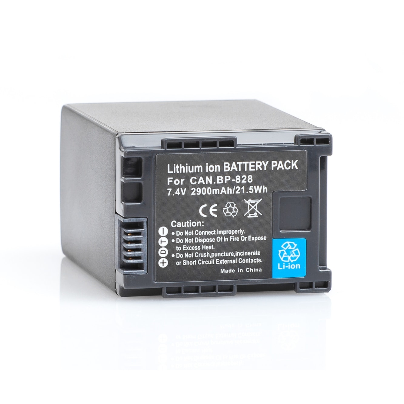 Battery for Canon BP-828 BP828 8598B002 VIXIA HF G30 XA20 XA25 BP-827 XF400 - Black