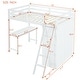 preview thumbnail 7 of 11, Traditional Practical Design Twin Size Wood Loft Bed,Extra Safety Solid Rails,Wardrobe and Desk for Practical Value