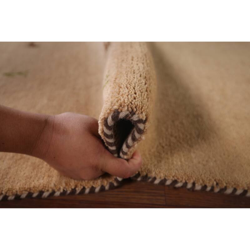 Little Animals Gabbeh Oriental Runner Rug Hand-Knotted Wool Carpet - 2'6"x 9'7"
