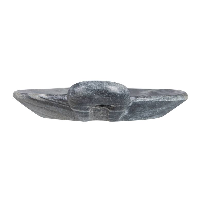 Hand-Carved Marble Dish with Handle