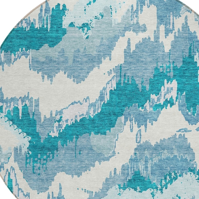 HomeRoots Abstract Transitional Rectangle Outdoor Rug