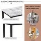 preview thumbnail 6 of 6, Merax Faux Marble 5-Piece Dining Set Table with 4 Thicken Cushion Dining Chairs