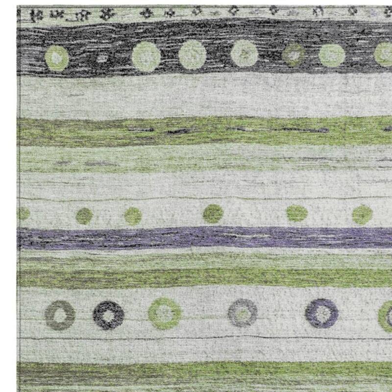 HomeRoots Striped Transitional Rectangle Outdoor Rug