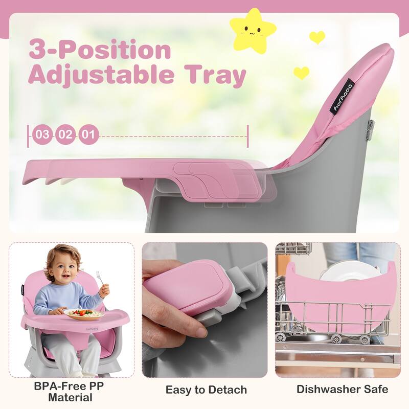 Gymax 16-in-1 Baby High Chair w/ Activity Center Booster Seat Building