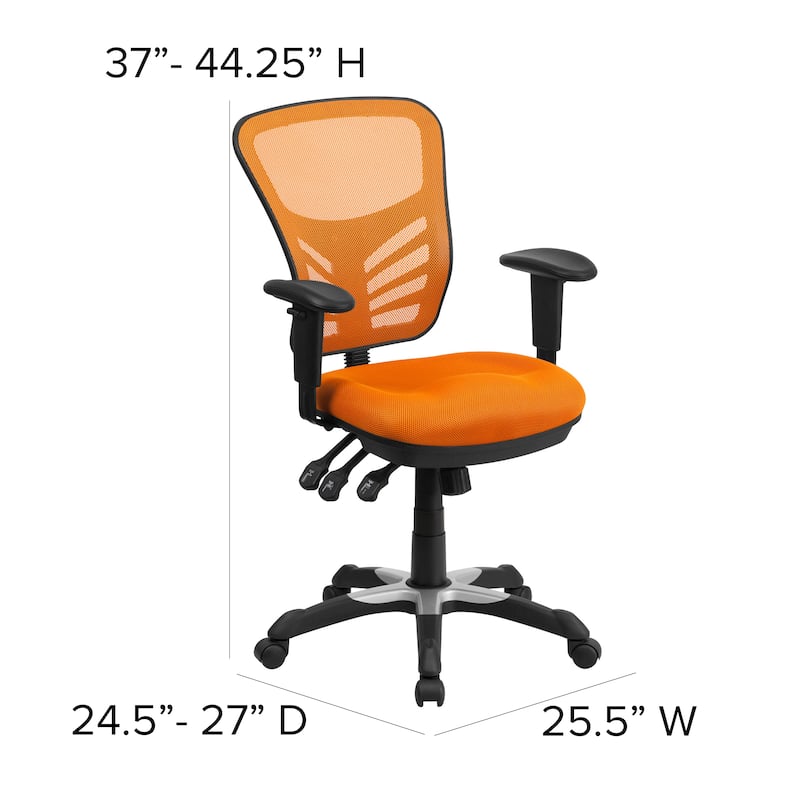 Mid-back Blue Mesh Adjustable Ergonomic Office Chair
