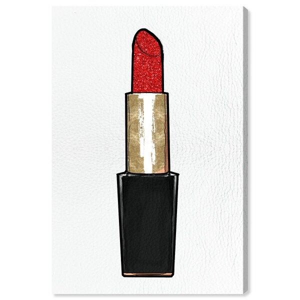 Oliver Gal★Lipstick Stains Red★キャンバスアート 4サイズ Oliver Gal 'Red Lipstick Glitter' Fashion and Glam Wall Art