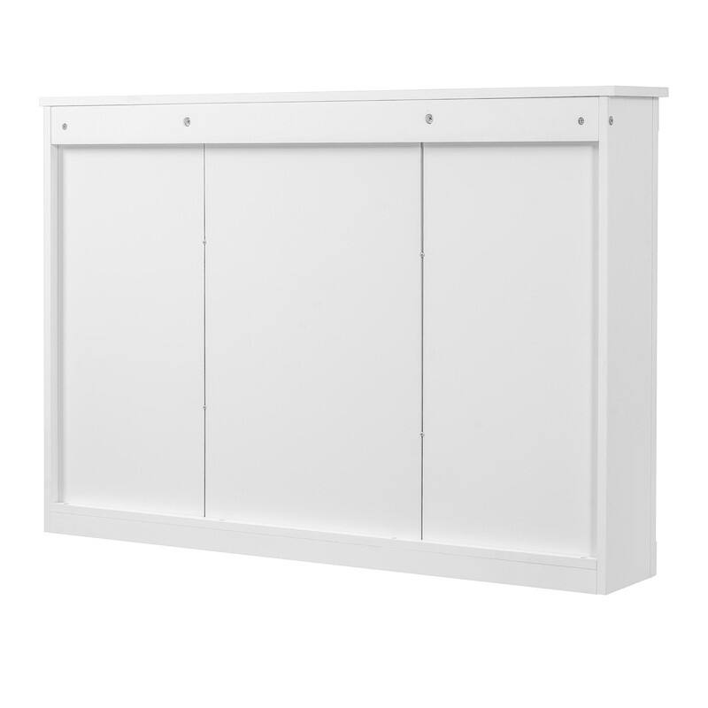 42" Wall-Mounted Bathroom Storage Cabinet with Mirror