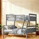 preview thumbnail 2 of 12, Twin over Full Bunk Bed with ladder, Safety Guardrail, Perfect for Bedroom