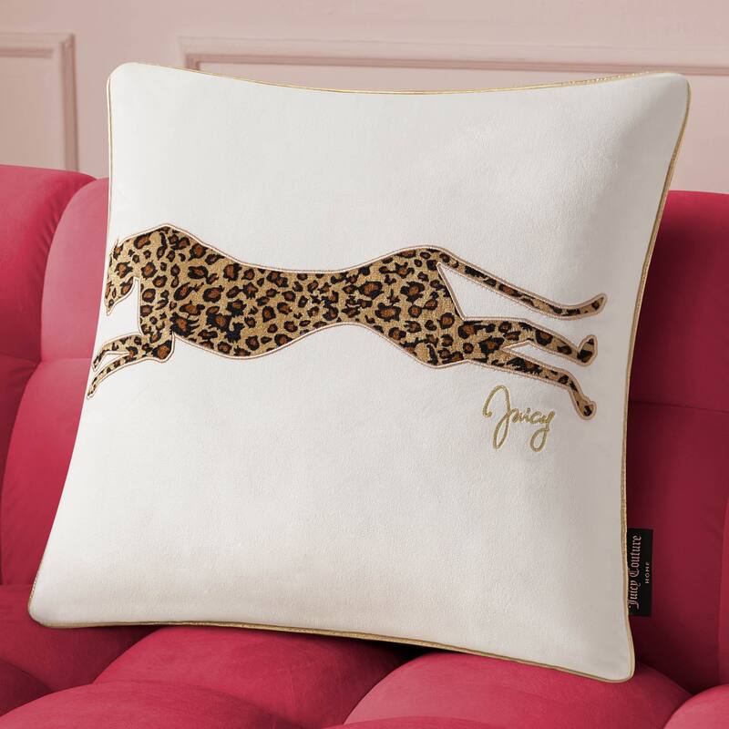 Juicy Couture Velvet Cheetah Pillow 14" x 24"