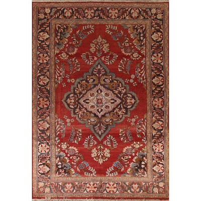 Lilian Persian Vintage Rug Handmade Wool Carpet - 7'3"x 10'3"