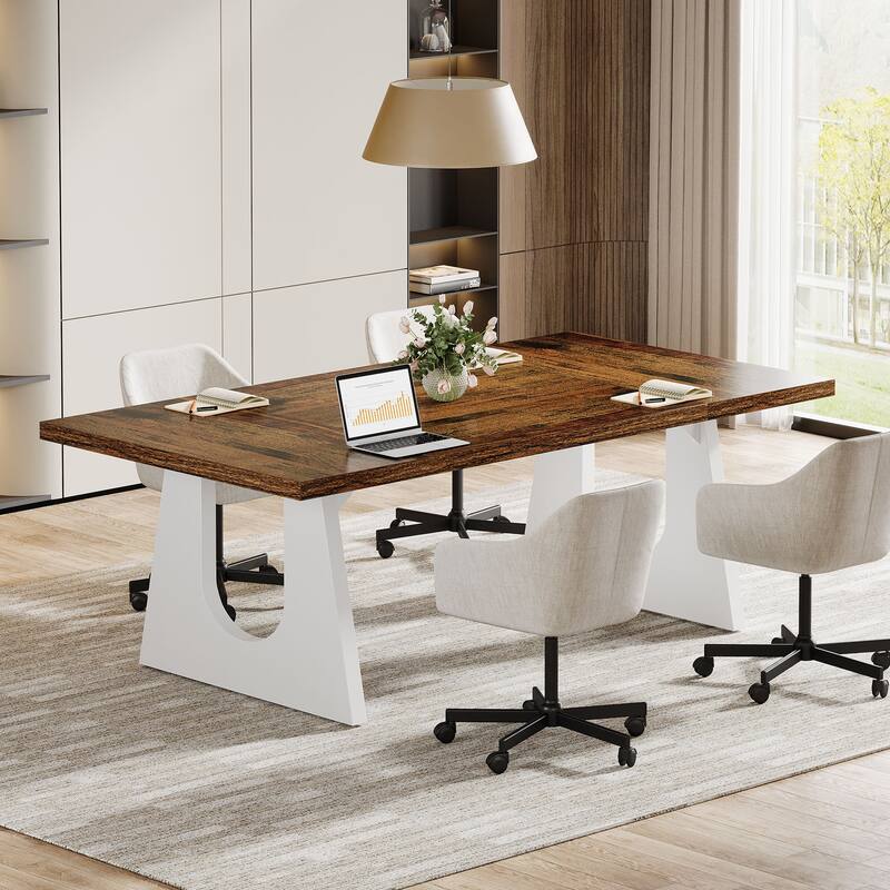 Wood Conference Table Oka Rectangular Office Meeting Room Desk