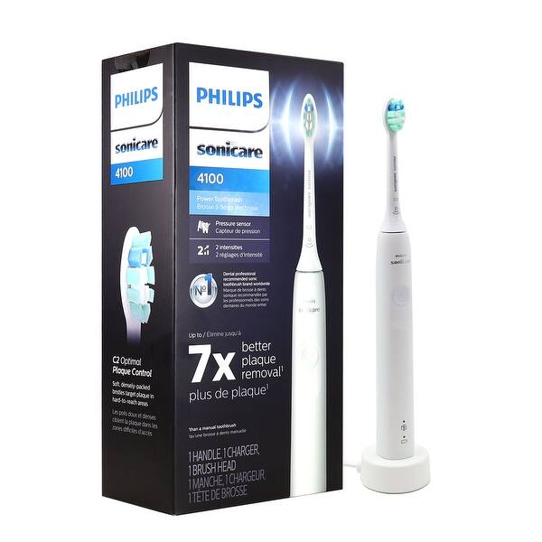 Philips Sonicare 4100 Rechargeable Electric Toothbrush (White) HX3681 ...