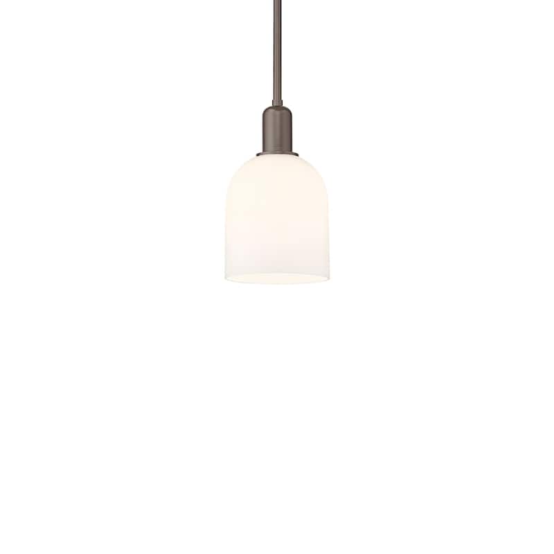 Innovations Lighting 716-1S-11-6 Bella Pendant Bella 6" Wide Mini - Oil Rubbed Bronze / White