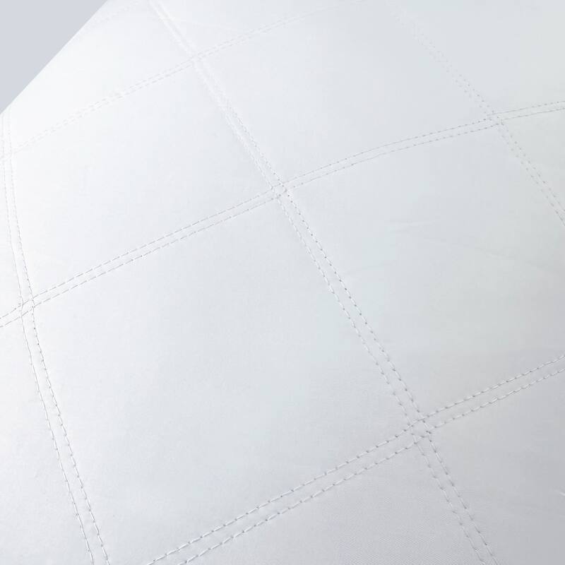 Set of 2 Goose Feather Down Bed Pillows Medium-Firm for Back and Side Sleepers. - White