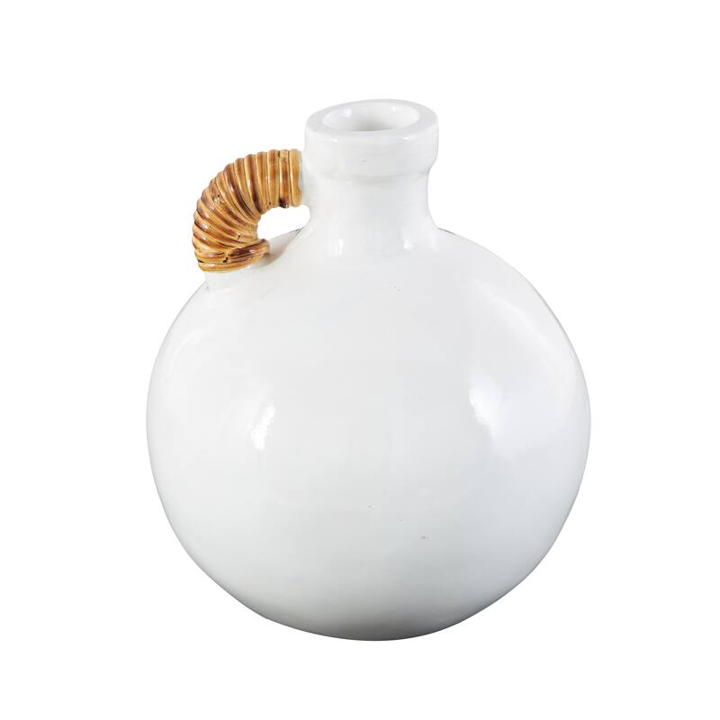 Blue Metal Ombre Decorative Vase with Brown Accents