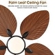 preview thumbnail 26 of 64, 44"/52" Palm Leaf Tropical Ceiling Fan with Light and Remote,Indoor and Outdoor Ceiling Fan,Waterproof
