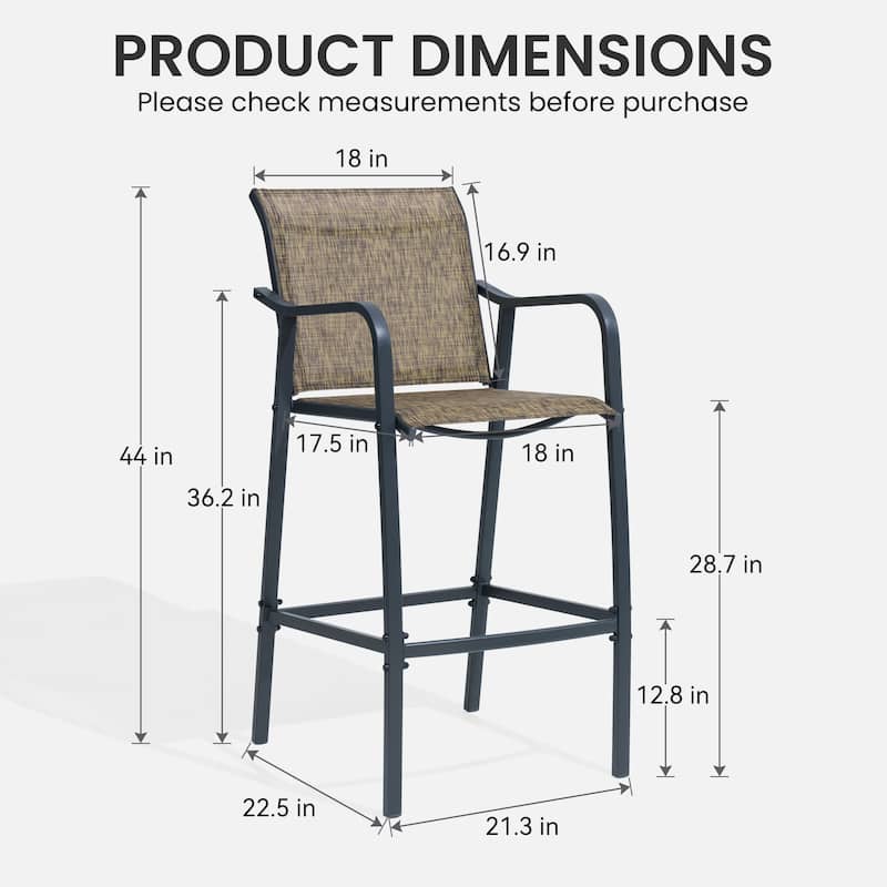 Crestlive Products Outdoor Bar Height Barstools Patio Bar Stools Bar Chairs
