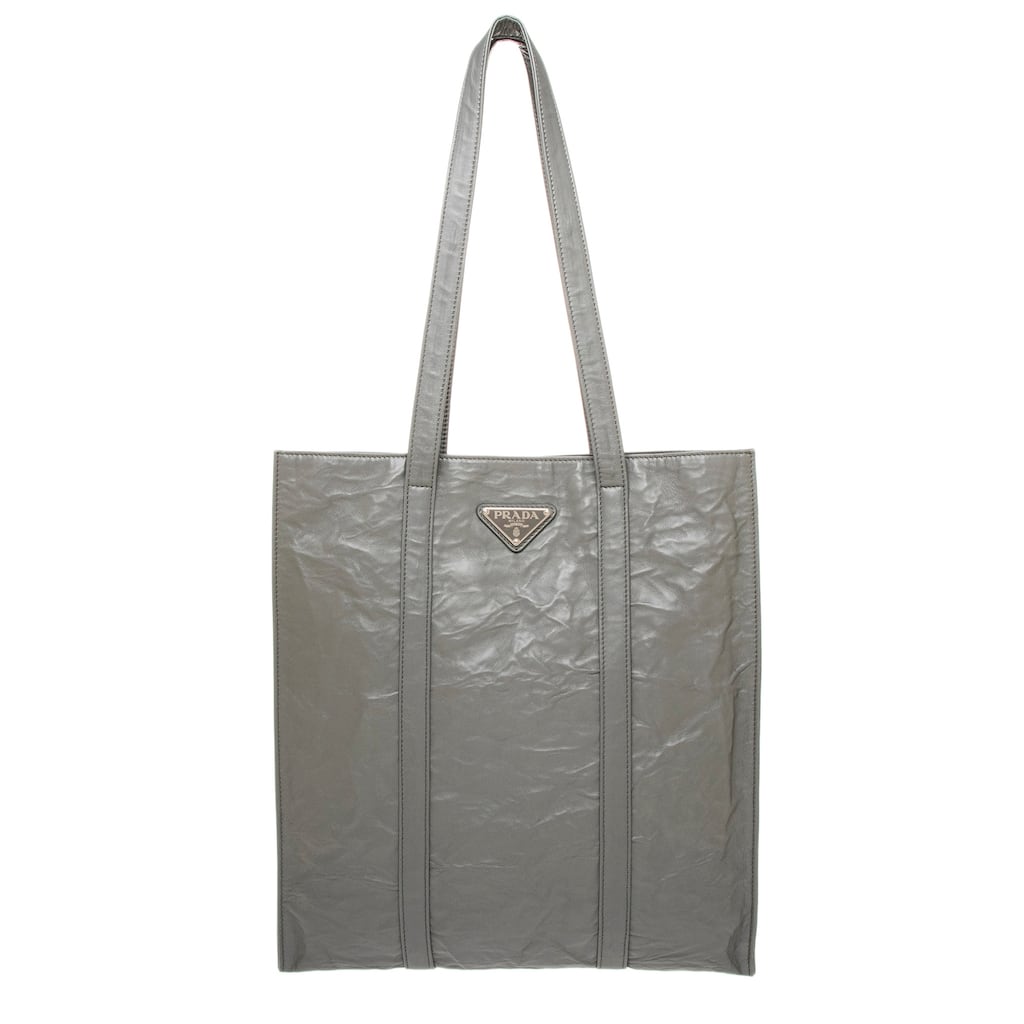 Prada Medium Crinkle-effect Leather Tote