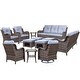 preview thumbnail 34 of 91, Outdoor Patio Furniture Set Brown Wicker Patio Conversation Seating Sets