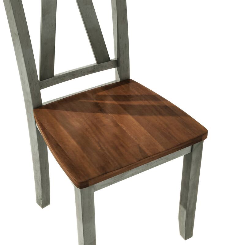 6-Piece Dining Table Set with Sturdy Rubberwood and Multifunctional Chairs and Bench for Family Meals