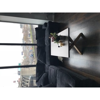 Aberdeen Industrial Zinc Top Weathered Oak Trestle Coffee Table by iNSPIRE Q Artisan