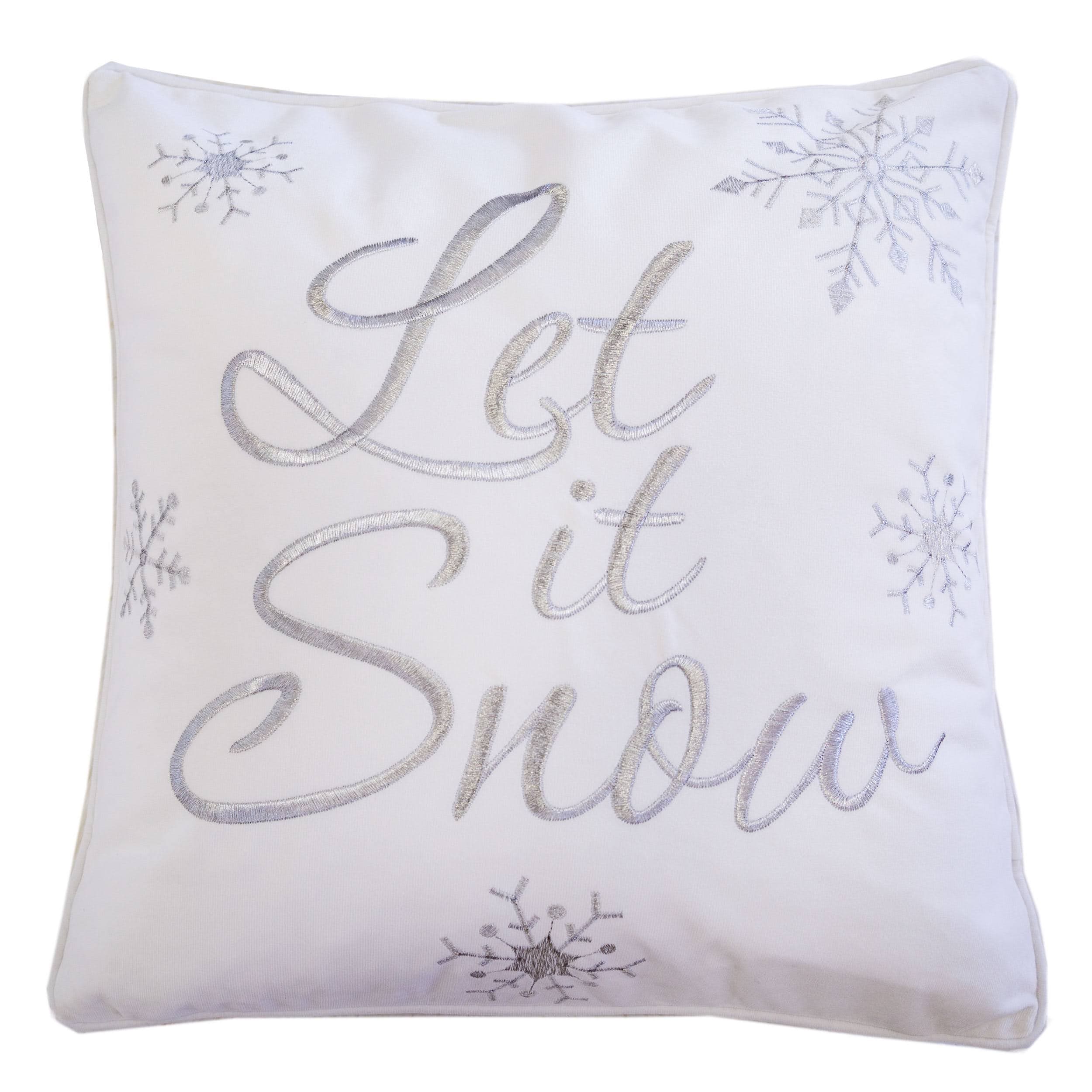 Eliana Christmas Velvet with Embroidery 20" Square Decorative Throw Pillow 2PK