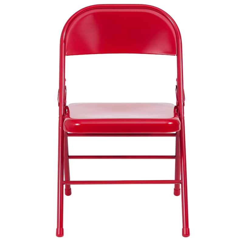 4 Pack Triple Braced & Double Hinged Metal Folding Chair