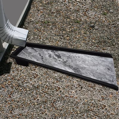 Faux Marble Cast Aluminum Downspout Gutter 24 in. Splash Block