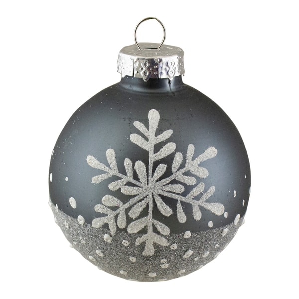 Miniature Silver Glitter Snowflake Ornaments, 7/8'' x 7/8'', Silver / Grey, Craft Supplies from Factory Direct Craft