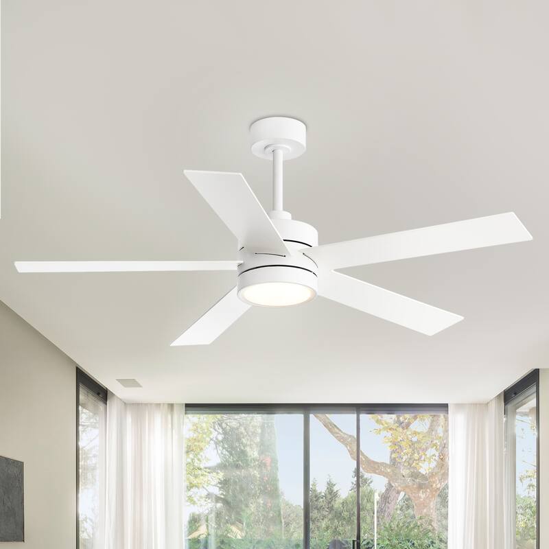 52 in. Integrated LED Indoor Ceiling Fans with Light and Remote Control Included
