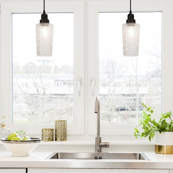 Black cord pendant light discount