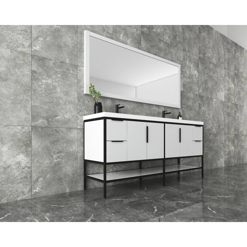 Maria 72" Freestanding Vanity with Reinforced Acrylic Sink