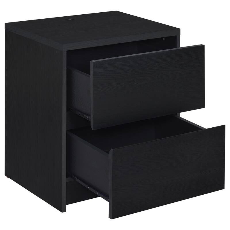 Geary 2-drawer Nightstand LED Lights and USB