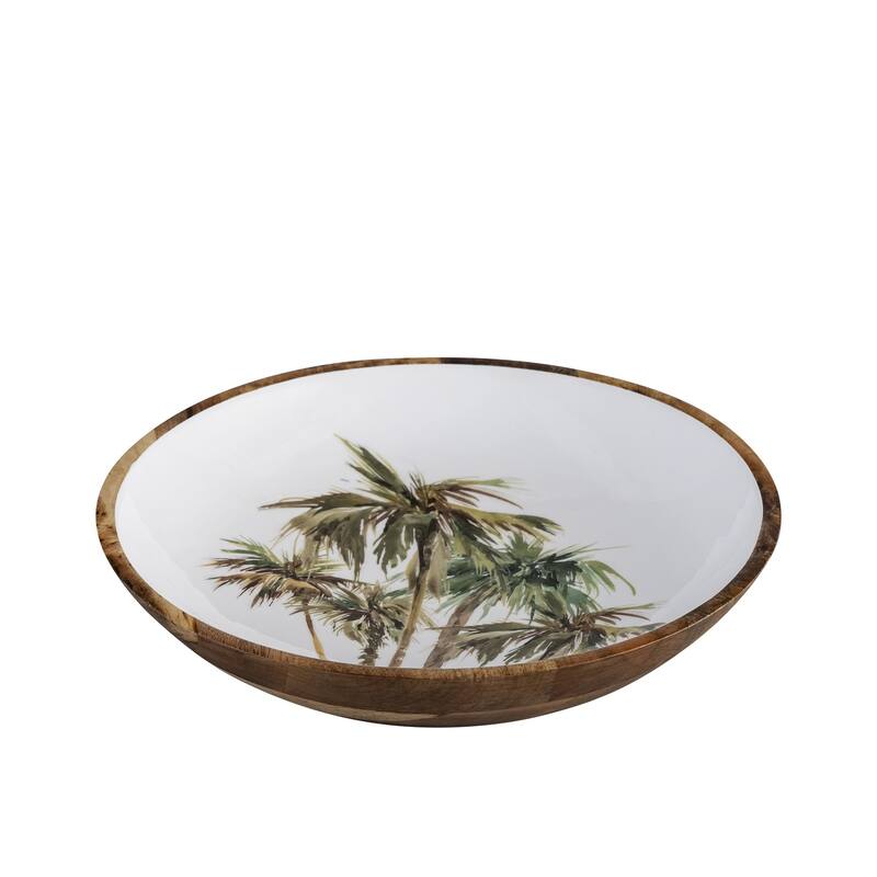 Mango Wood Large Round Bowl