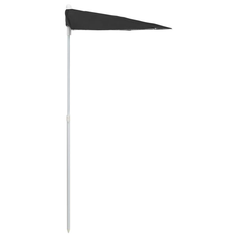 70.9"x35.4" Garden Half Parasol with Pole 8 Colors