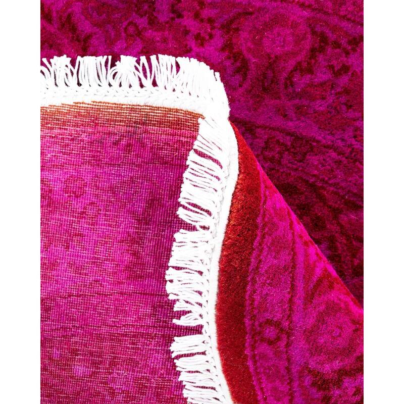 Fine Vibrance One-of-a-Kind Hand-Knotted Area Rug - Pink, 3' 1" x 3' 1" - 3' 1" x 3' 1"