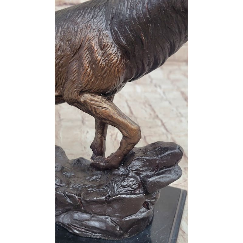 Bronze Marble Statue Elk Deer Caribou Buck Stag Lodge Sculpture Figure