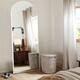 Arched Top Full-length Freestanding/ Leaning/ Hanging Wall Mirror - White-65×22